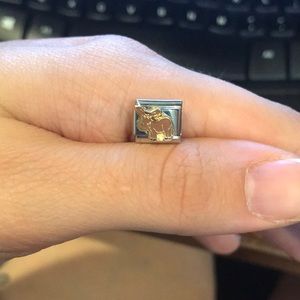 Italian Charm Bracelet Brown Cow Charm